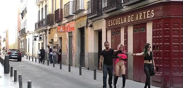  Blonde in bondage disgraced at gas station